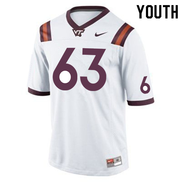 Youth #63 Daniel Bailey Virginia Tech Hokies College Football Jerseys Sale-Maroon